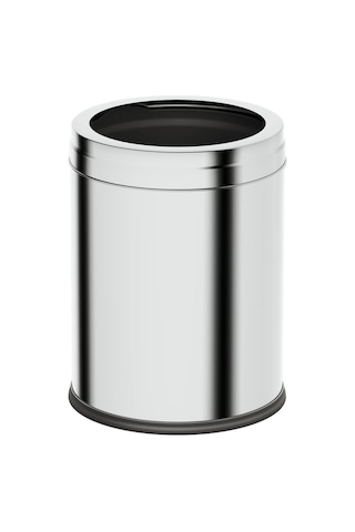 3 lt Tam Ürün Adını "Aqua Bagno Basic Çöp Kovası - Çemberli Tip - 3 L - Parlak Krom - 35.99.57.05.01