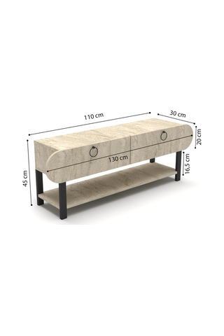 Setro Tv Ünitesi Ekru 110 Cm Çok Renkli