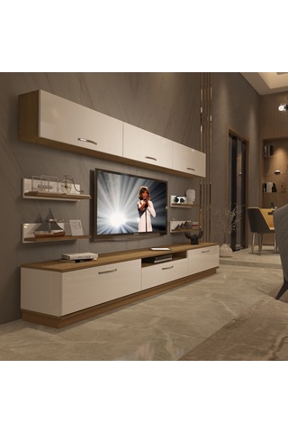 Decoraktiv Trendstyle 8y Mdf Tv Ünitesi Tv Sehpası Pera - Beyaz