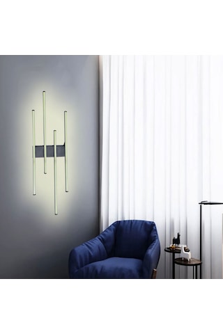 Mimarled Dörtlü Çubuk Led Aplik Aydınlatma 70 Cm Gün Işığı Siyah