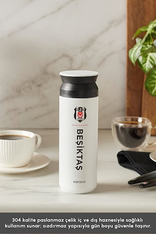 Karaca X Beşiktaş Lisanslı Logo Termos 500 Ml Beyaz