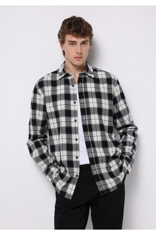 Colin's Colins Regular Fit Shirt Neck Ekoseli Erkek Siyah Uzun Kol Gömlek Cl1076512 Q1.v1 Blk Siyah