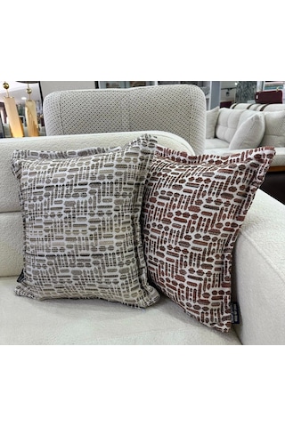 Nivemeshome Kırlent Kılıfı 45x45 Lisa 03 Vizon Vizon