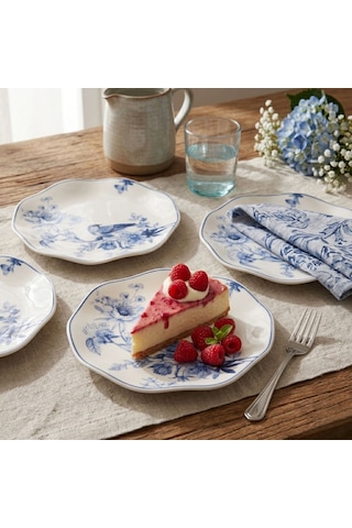 Güral Porselen 6'lı Nesrin 19 Cm Pasta Tabağı 1891 Mavi