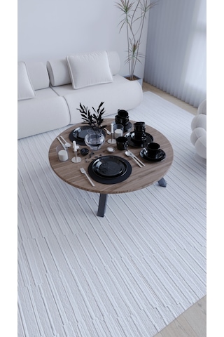 Kozalak Şık Katlanabilir Yuvarlak Yer Sofrası