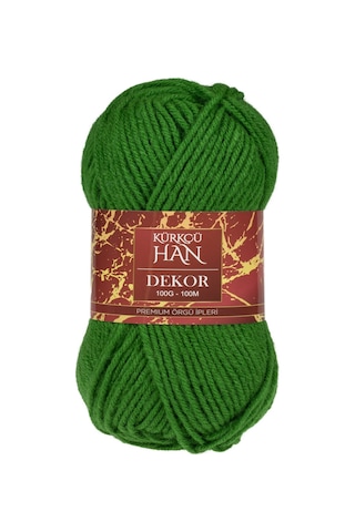 Kürkçü Han Dekor 100 G 100 M El Örgü İpi Yosun Yeşili