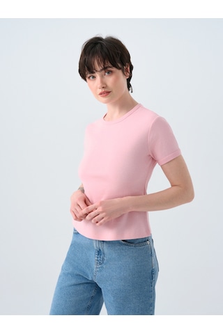 Kadın Tişört Lf2039107 Pembe