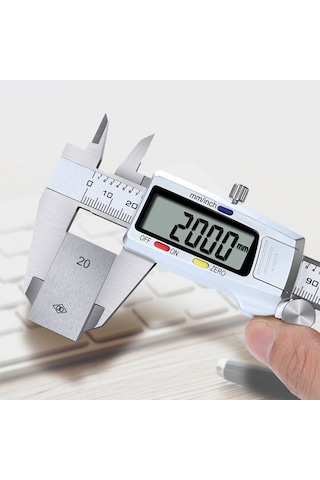 Jeemson Stainless Steel Dijital İç-iç Dönümölçer 0-150mm, 0.01mm Çözünürlük, 0.04mm Doğruluk, Pil Dahil