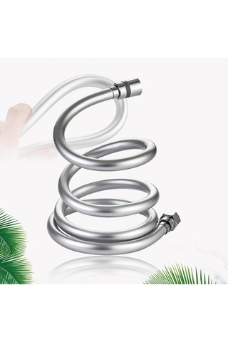 Shineyee 2 Metre Gümüş Renkli Pvc Bakır Çekirdekli Torksuz Duş Hortumu, G1/2 Standart Bağlantı, 360 Döner, Dayanıklı Ve Kolay Kurulum Diğer