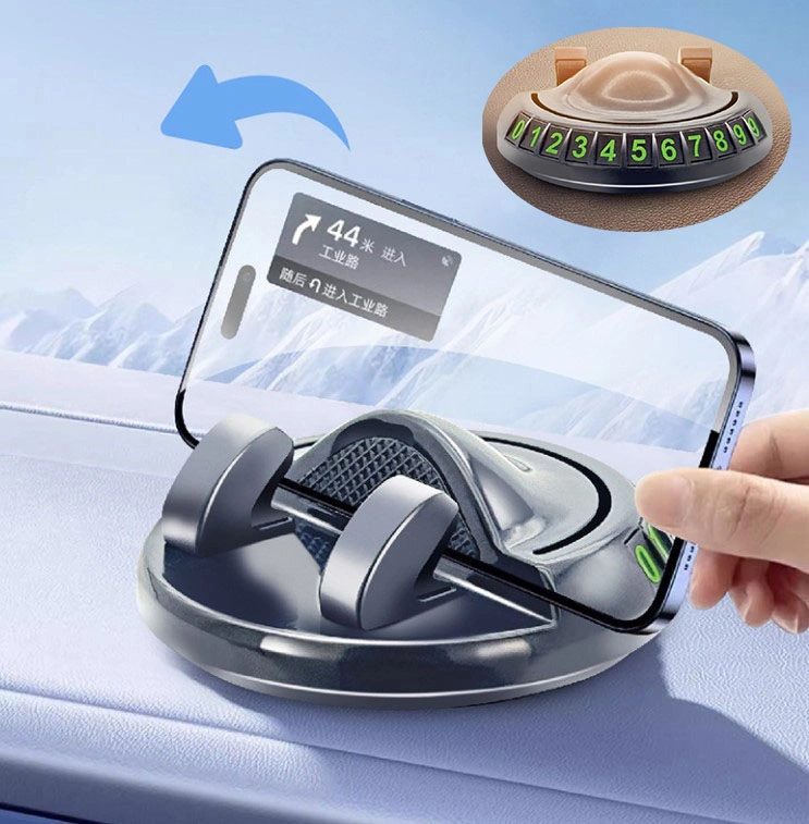 360 Dönebilen Yapışkanlı Numaratörlü Araç Telefon Tutucu 4490 Diğer