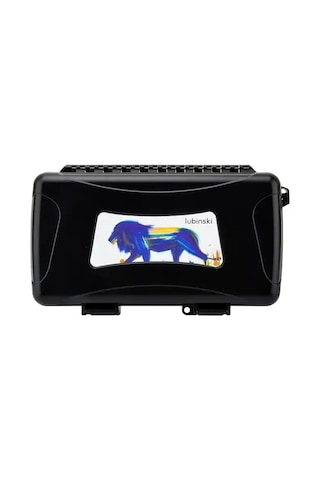 Lubinski Seyahat Puro Kutusu Humidor Kırılmaz Plastik Siyah Lion 5's