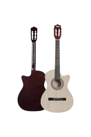 Midex Cg-395nt Natural Renk Kesik Klasik Gitar 4/4 Yetişkin Boy Sap Ayarlı Full Set