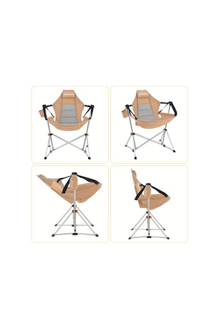 Kingcamp Orchid Salıncaklı Katlanır Kamp Sandalyesi Khaki/grey Haki - Gri