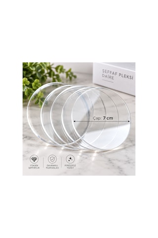 10 Adet 7 Cm Delikli Şeffaf Pleksi Daire 2.8mm Kalınlık Yuvarlak Akrilik Plaka Anahtarlık Süsleme Ve Kişiselleştirme İçin Pleksiglass