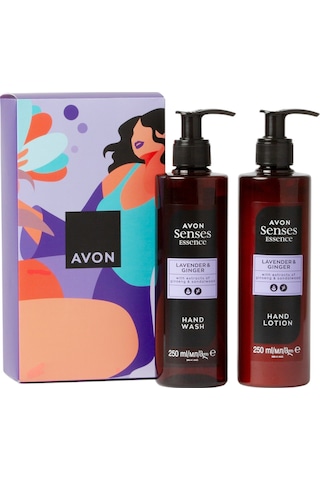 Avon Senses Essence Lavender & Ginger El Losyonu 250 ML + Sıvı Sabun 250 ML