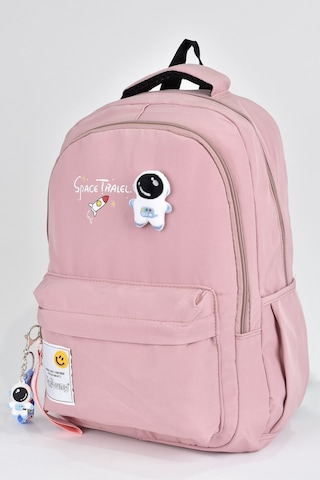 Elatae Unisex Çok Gözlü Günlük Seyahat Okul Sırt Çantası Pembe 51497