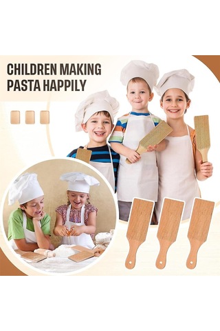 Ahşap Tereyağı Kürekli Gnocchi Tahtaları - 3 Parça, 9,1x2,8 B Diğer