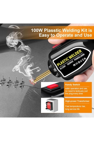 Valkyrie 100w Çantalı 600 Uçlu Plastik Kaynak Makinesi Araba Tampon Led Işıklı Xcer-110