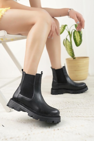 Nesil Shoes Swell 3080 Siyah Çift Lastikli Kadın Bot-siyah Siyah