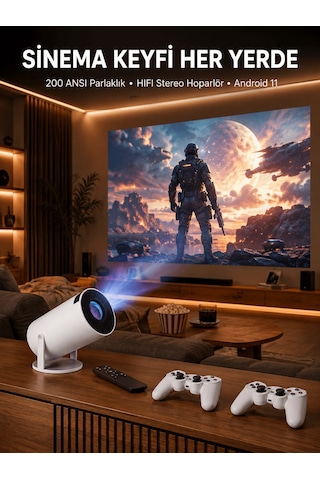 Projeksiyon Cihazı Video Oyun Konsolu 8 Gb Hafıza Lcd Ekran Kumandalı Yeni Nesil