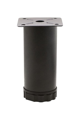 Mobilya Ayağı Metal 8 Cm Alttan Ayarlı 42 Mm Mat Siyah Ayak