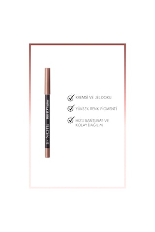 Note Cosmetique Silk Stay Lipliner Suya Dayanıklı İpeksi Dudak Kalemi 02 Warm Nude