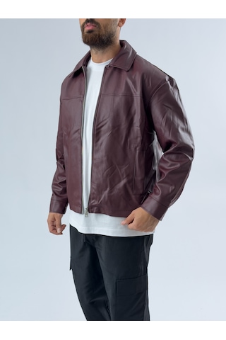 Cocopelli Bordo Deri Erkek Ceket Coc3491