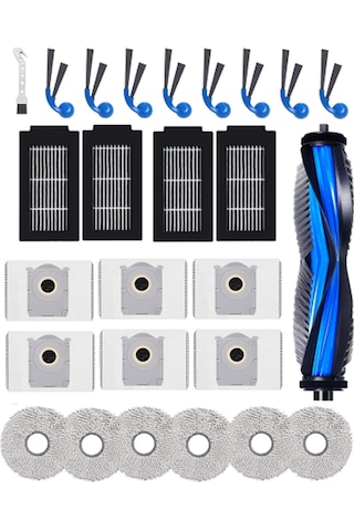 Ecovacs Deebot T30c Omni / T30c Pro Omni Yedek Parçaları İçin 26 Parça Vakum Fırça Filtre Toz Torbası Paspas Bezi