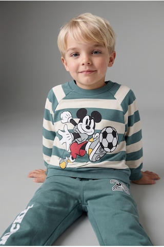 Defacto Disney Mickey Baskılı Uzun Kollu Üst Lastikli Paça Alt 2li Eşofman Takımı Erkek Bebek I3538a526wngn501 Yeşil-gn501