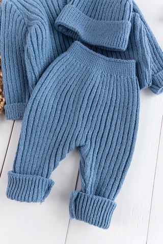 Babymod Triko Hırkalı Bereli Unisex Kışlık Bebek Takım 001