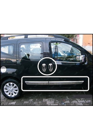 Fiat Fiorino 2'Li Krom Set Yan Kapı Çıtası Ve Kapı Kolu Kromu N11.2182
