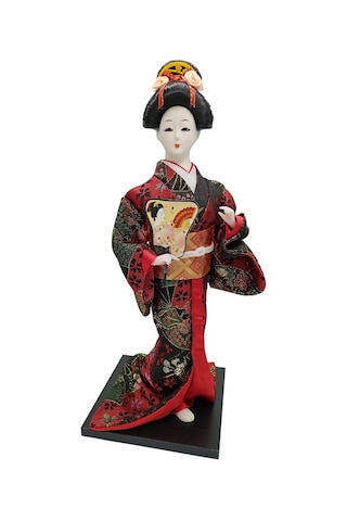 Japon Kimonolu Geyşa Bebek Kabuki Biblo 30 Cm No.21 Anime