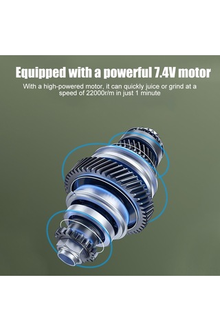 Teltree Usb Şarjlı 460ml Elektrikli Blender, Ip7 Su Geçirmez, Otomatik Temizleme, 22000r/dak, 150w, Hediyelik Meyve Suyu Blenderi Beyaz