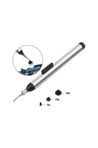 Powermaster Pm-24806 Ic Smd Hassas Malzeme Tutucu Taşıyıcı Entegre Vakum Kalemi 3 Farklı Silikon
