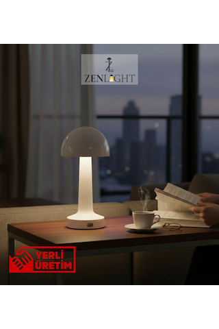 Zenlight Mantar Masa Lambası 320-6 Beyaz