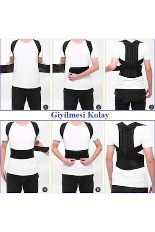 Çift Balenli Dik Duruş Korsesi Spor Bel Sırt Omuz Kamburluk Önleyici Korse