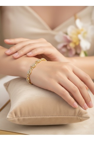 Xuping Taşlı Gold Bileklik Kararma Yapmaz, Günlük Ve Özel Gün Kullanıma Uygun Şık Tasarım