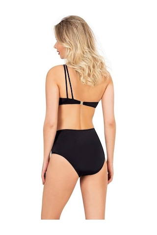 Endeep Kadın Zincir Aksesuarlı Siyah Yüksek Bel Bikini Altı Siyah