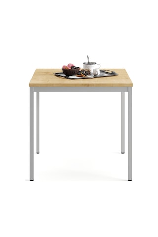 Çok Amaçlı 80x80x75h Cm Masa, Yemek Masası, Ofis Çalışma Masası, Bilgisayar Masası, Sehpa 80x80x75h Safir Meşe
