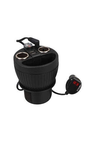 Olesson 1640 12-24v Çiftli Çift Usbli 120w 80cm Kablolu Dijital Ekranlı Araç Çakmak Çoklayıcı