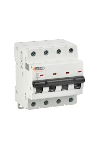 Günsan Valta Otomatik Sigorta 10kA C Tip 4 Kutup 40A Günsan Valta Otomatik Sigorta 10kA C Tip 4 Kutup 40A