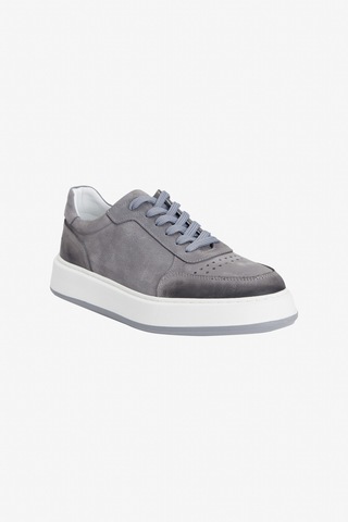Ac&co Erkek Grı %100 Nubuk Esnek Rahat Taban Sneaker Ayakkabı Gri