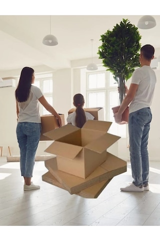 Kutu Boş Karton Koli Tasıma Kolisi 27x27x25 Orta Boy 5 Li Adet 27 X 27 X 3
