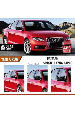 Audi A4 B8 Batman Yarasa Ayna Kapağı Piano Black / 2009 - 2014