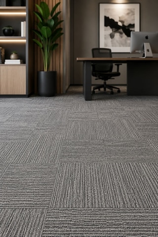 Karo Halı City 610 1 Karo: 50 X 50 Cm 1 Paket: 5 M² Gri