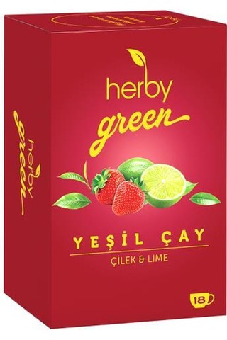 Herby Ice Tea Berry Hibiskus 12'li Şeker İlavesiz Soğuk Çay + Yeşil Çay Çilek Ve Lime 18'li