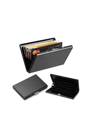 Createtech Cbtx Alüminyum Kredi Kartı Tutucu Cüzdan, Gümüş Gümüş