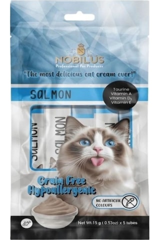 Nobılus Somonlu Kedi Krema Ödülü 5x15g