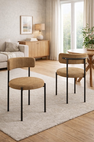 Aris Modern Masa Sandalye Takımı - 4 Kişilik Mutfak Masası Ve Sandalye Seti Cappuccino