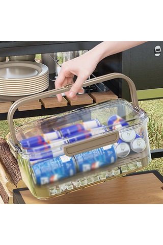 Dianziye Yiyecek Dereceli Stackable Buzdolabı Depolama Kutusu, Su Filtreleme Tabanlı Taze Saklama, Yeşil Sebze-meyve-et Organizatörü Yeşil